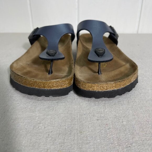 Birkenstock Gizeh Thong Sandal Ice Pearl Onyx Metallic Blue Sz EU 39 US 8 Womens - Picture 3 of 9